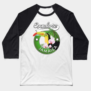 Explore Jamaica logo Baseball T-Shirt